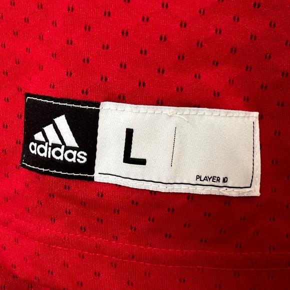 Adidas University of Wisconsin Monte Ball #28 youth large red shortsleeve jersey - Picture 4 of 6